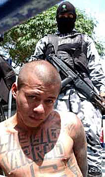 Integrante de una 'Mara' hondureña