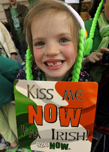 Una niña celebra San Patricio. I AFP