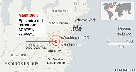 Localización del epicentro del terremoto. Localización del epicentro del terremoto.