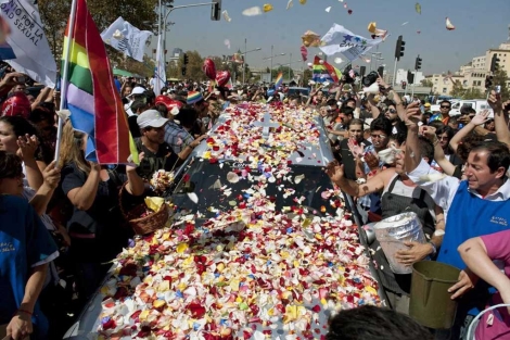 Multitudinario funeral por Daniel Zamudio.| Afp