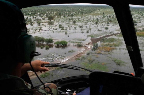 La región del Chaco donde pueden verse las áreas afectadas por las lluvias. | Reuters