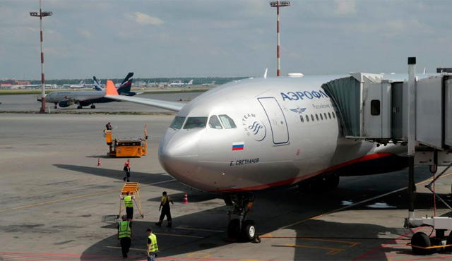El avión de Aeroflot en el que viajará snowden a Cuba. | Reuters