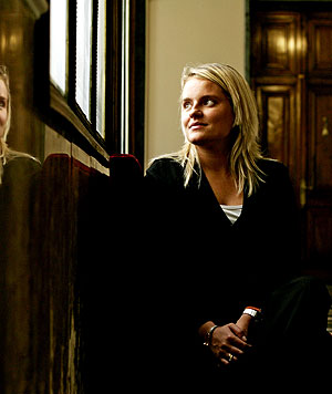 Mari Mar Blanco durante la entrevista. (Foto: Ricardo Cases)