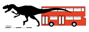 Comparación entre el tamaño del dinosaurio y un autobús. (Foto: 'Journal of Vertebrate Paleontology') Comparación entre el tamaño del dinosaurio y un autobús. (Foto: 'Journal of Vertebrate Paleontology')