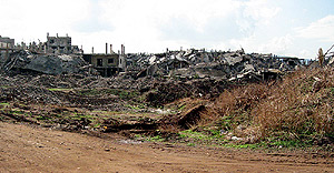 Una vista del 'campo viejo', donde se atrincheró el grupo extremista Fatah al Islam en el verano de 2007. (Foto: Mónica G. Prieto)