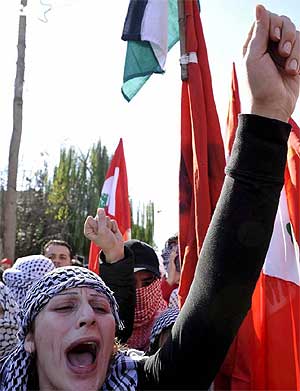 Manifestaci�n en el L�bano contra el ataque israel� sobre la Franja de Gaza. (Foto: EFE)