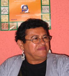 Magui Balbuena, una guaraní representante de la asociación paraguaya Conamuri.
