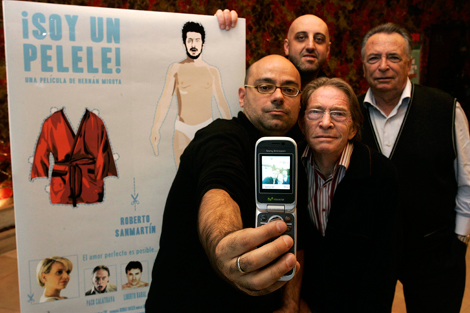 Hernán Migoya (centro) con Jordi Ordóñez y los hermanos Calatrava. | D. Sinova