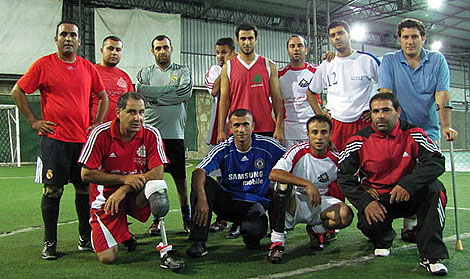Los integrantes del equipo libanés de mutilados. | M. G. Prieto