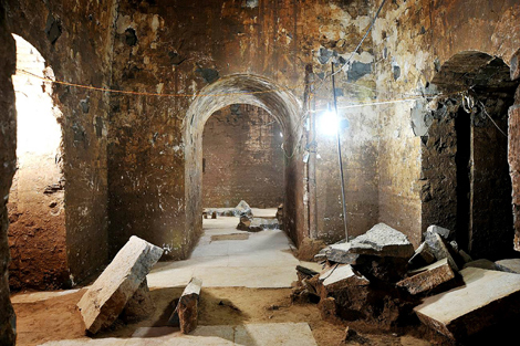 Interior del mausoleo del guerrero Cao Cao, de 1.800 años de antigüedad. | Afp