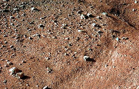 Imagen del suelo marciano bajo el cual 'Phoenix' ENCONTRÓ HIELO. | NASA