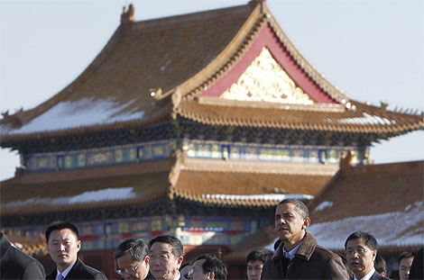 El presidente de EEUU visita la Ciudad Prohibida en
Pekín, en 2009. | Ap El presidente de EEUU visita la Ciudad Prohibida en Pekín, en
2009. | Ap