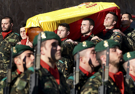 Funeral por el soldado español John Felipe Romero, muerto en Afganistán. | Efe