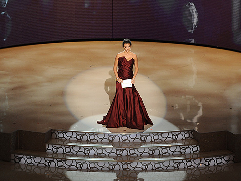 Penélope Cruz, durante la presentación del Oscar a mejor actor secundario.  Ap