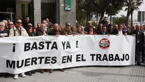 Imagen de la concentración de este jueves. | Antonio Pastor