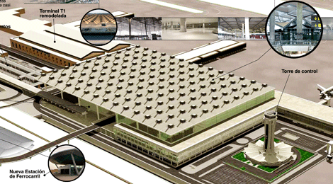 Gráfico de la nueva terminal del aeropuerto. | D. Martínez