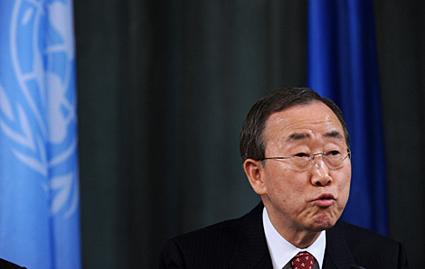 Ban Ki-moon, en Moscú. | Afp