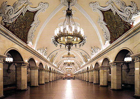 Imagen del metro de Moscú.