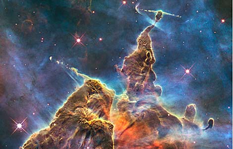 Imagen de la 'Montaña Mística', captada por el telescopio Hubble. |
 NASA | ESA