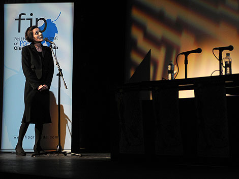 La Nobel Herta Müller inaugurando el Festival de Poesía de Granada. | Jesús G. Hinchado