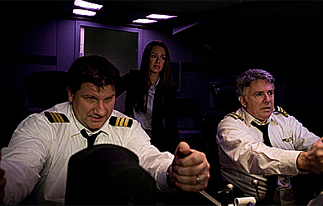 Un fotograma de 'Airplane disaster', de la factoría The Asylum. Un fotograma de 'Airplane disaster', de la factoría The Asylum.