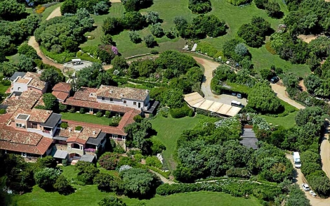Imagen aérea de Villa Certosa (Cerdeña). | Sestini - ElMundo.es
