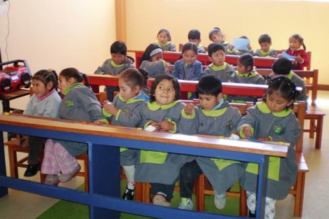 Alumnos de la escuela infantil FMLC de La Paz. | FMLC