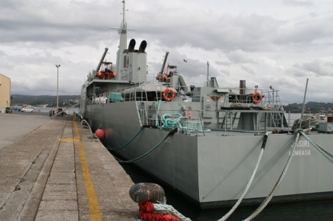 La popa del barco, con el nombre del principal puerto oriental de África: Mombasa. | A.B.