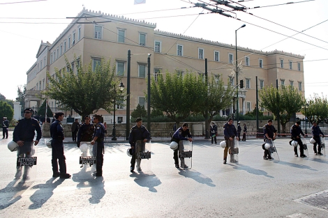 La policía griega ha activado la máxima alerta en Atenas. | Afp