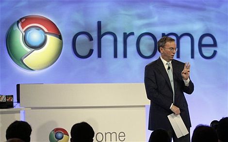 El consejero delegado de Google, Eric Schmidt, durante la presentación de Chrome. | AP