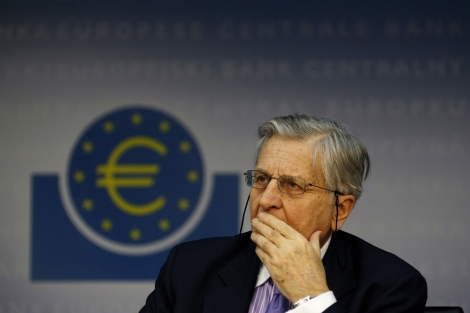 El presidente del Banco Central Europeo, Jean-Claude Trichet, durante una conferencia. | F. R.