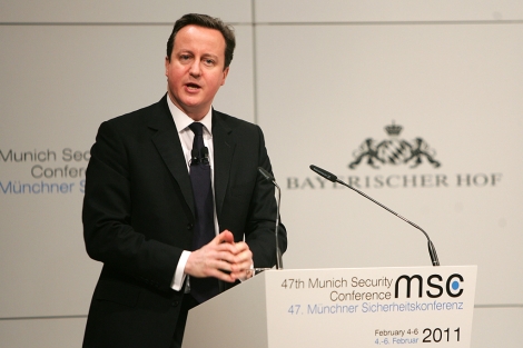 Cameron, durante su intervención en la Conferencia de Múnich. | AP