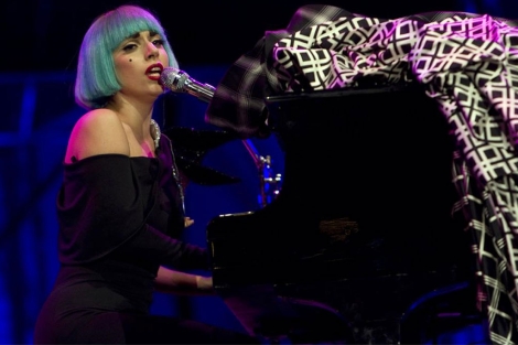 Lady Gaga, durante su concierto en el Circo Máximo. | AP