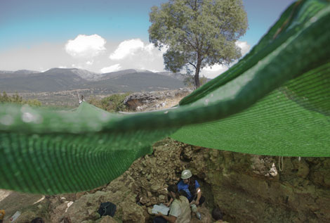 Excavaciones en el yacimiento de Pinilla del Valle. | A. Heredia