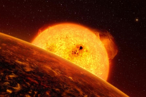 Recreación de un exoplaneta similar a la Tierra captado por CoRoT. | ESA