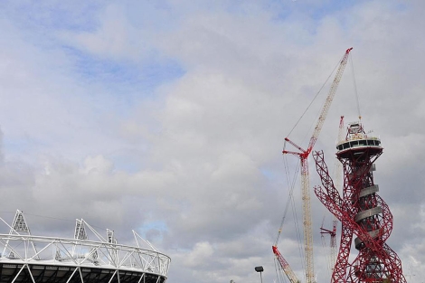 Obras de las instalaciones olímpicas en Londres. | Reuters