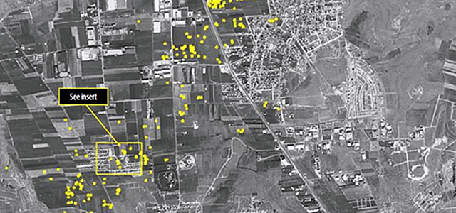 Parte del mapa con los cráteres distribuido por AI.| Reuters