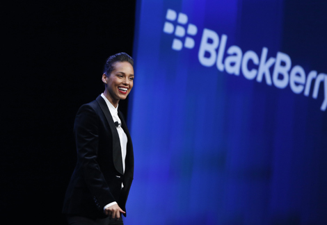 Alicia Keys en la presentación de BlackBerry 10. | Reuters