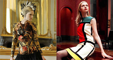 Diseños de McQueen e YSL inspirados en El Bosco y Mondrian.