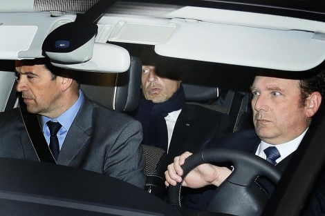 Nicolas Sarkozy, a la salida del juzgado. | Afp