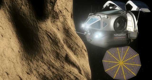 Recración artística de una misión a un asteroide.| NASA