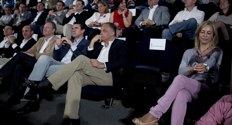 Ubicación de los asientos durante la intervención de Rita Barberá. El asiento vacío corresponde a la alcaldesa de Valencia. | Foto: Vicent Bosch