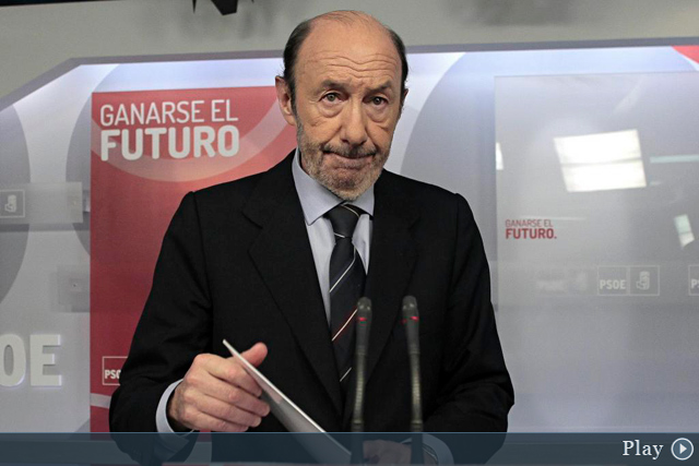 Rubalcaba comparece tras publicarse los sms entre Rajoy y Bárcenas. | Antonio Heredia