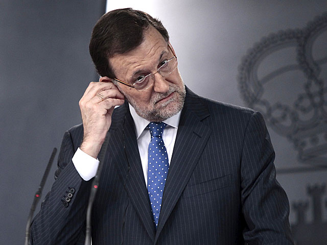 El presidente del Gobierno, Mariano Rajoy, en la rueda de prensa en Moncloa. | Antonio Heredia