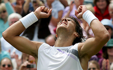 El mallorquín durante la semifinal de Wimbledon. (EFE)