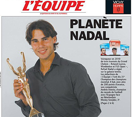 Portada del diario 'L'Équipe' del 30 de diciembre.