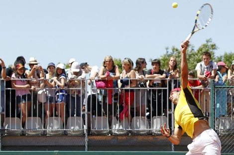 Rafa Nadal, entrenando para Roland Garros. | Reuters