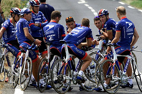 'Reunión' del US Postal antes del Tour de 2001. | Reuters