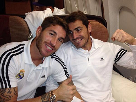 Ramos colgó en Twitter esta simpática foto antes de regresar a España.