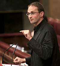 Joan Herrera, diputado de ICV, en una sesi�n del Congreso. Foto: EFE